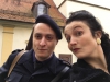 Spaßselfie in der Drehpause